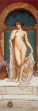 ジョン・ウィリアム・ゴッドワード Painting - ヴィーナス・アット・ザ・バースの女性ヌード ジョン・ウィリアム・ゴッドワード